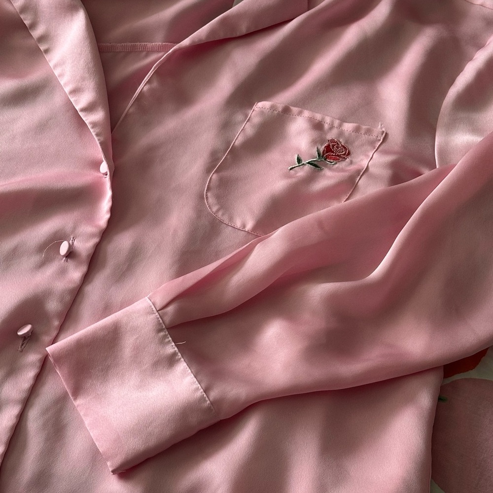 For Love And Lemons Pink Everyday PJ Top